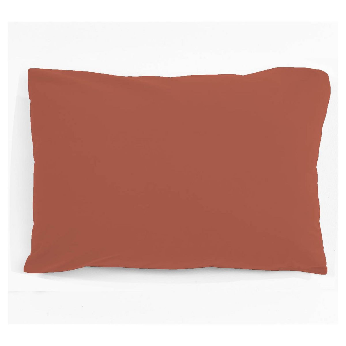 Taie d'oreiller unie en coton 