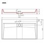Voir la diapositive 6 : VIDAXL Lavabo 80x46x11 cm Fonte minerale/marbre Blanc