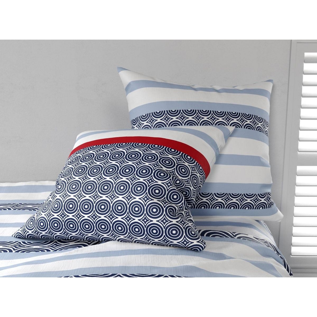 ATELIER DU COTON Parure housse de couette 100% coton 57fils santorini