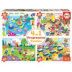 EDUCA Puzzle progressifs 4 en 1 l'ecole