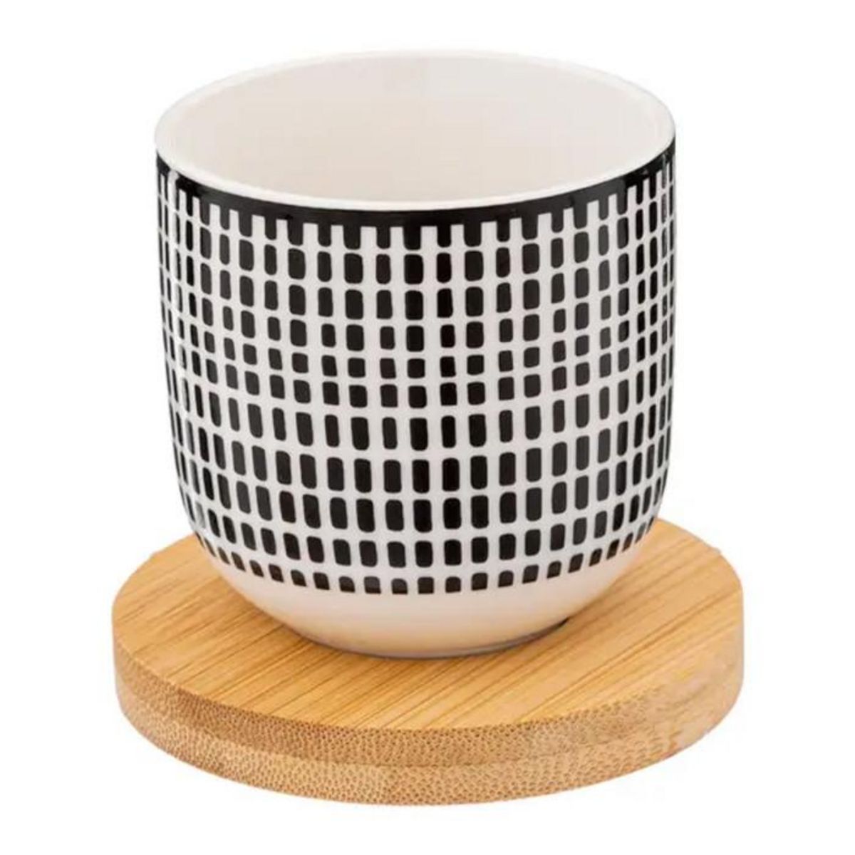 Paris Prix Lot de 4 Tasses à Café  Bohemia  10cl Noir & Blanc