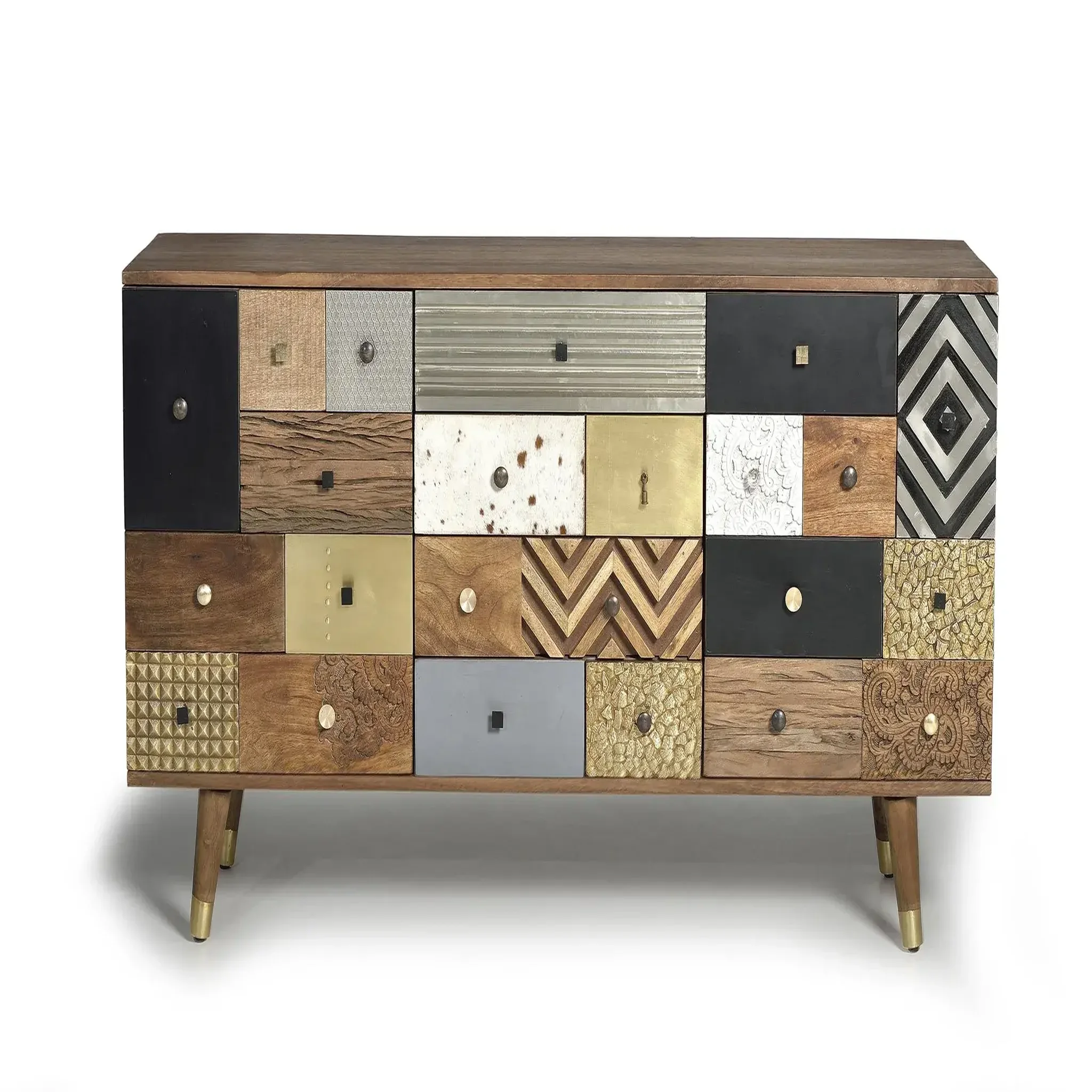 GINER Y COLOMER SL Buffet en bois de manguier 150cm style boho rétro