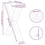 Voir la diapositive 6 : VIDAXL Pieds de table a manger forme de X 3 pcs 70x(72-73) cm acier