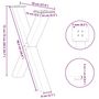 Voir la diapositive 6 : VIDAXL Pieds de table a manger forme de X 3 pcs 70x(72-73) cm acier
