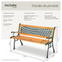 Voir la diapositive 6 : tectake Banc de jardin 2 places