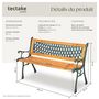 Voir la diapositive 6 : tectake Banc de jardin 2 places