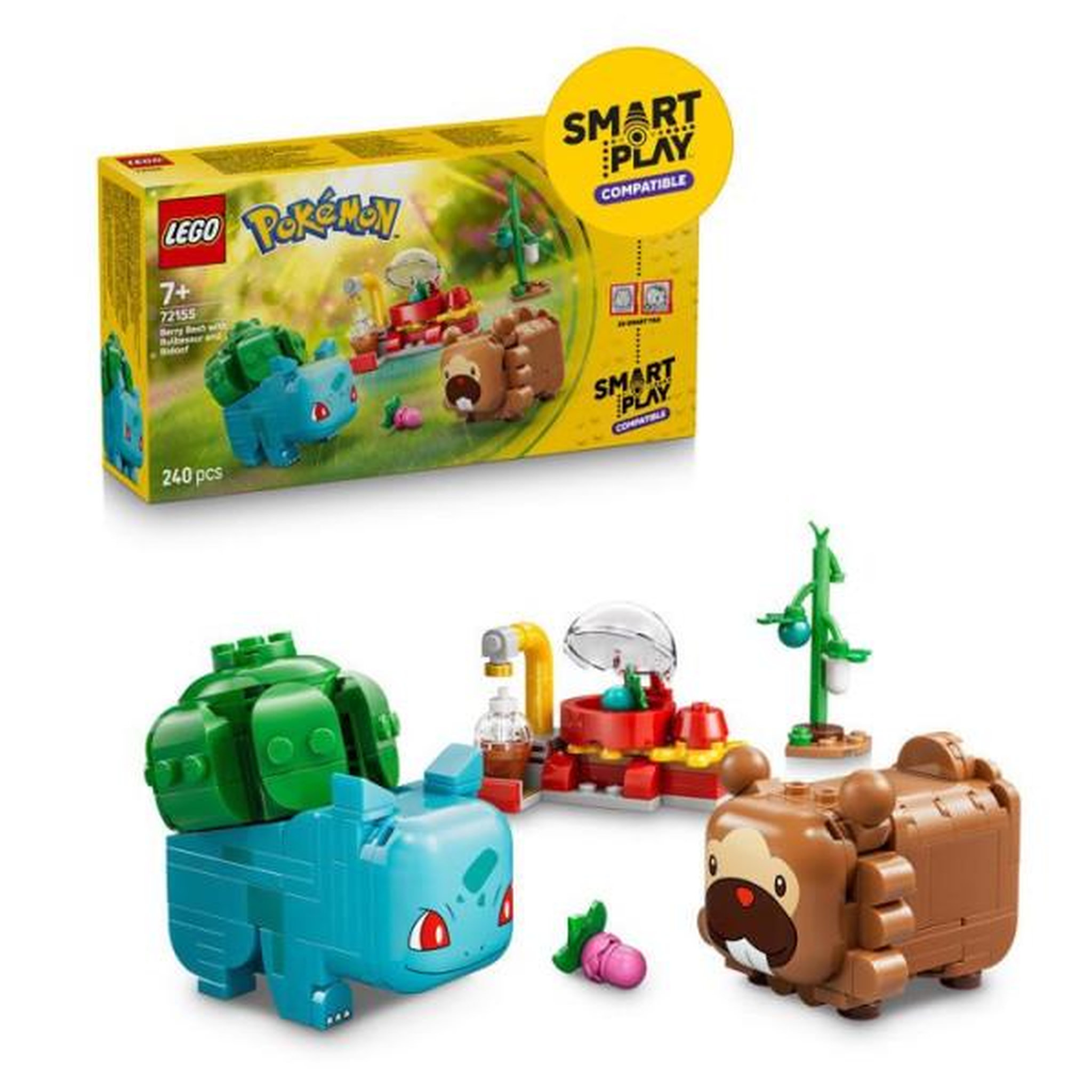 LEGO LEGO Pokémon 72155 - Set de construction compatible SMART Play™ - Bulbizarre et Keunotor, Délice de baies - Des 7 ans