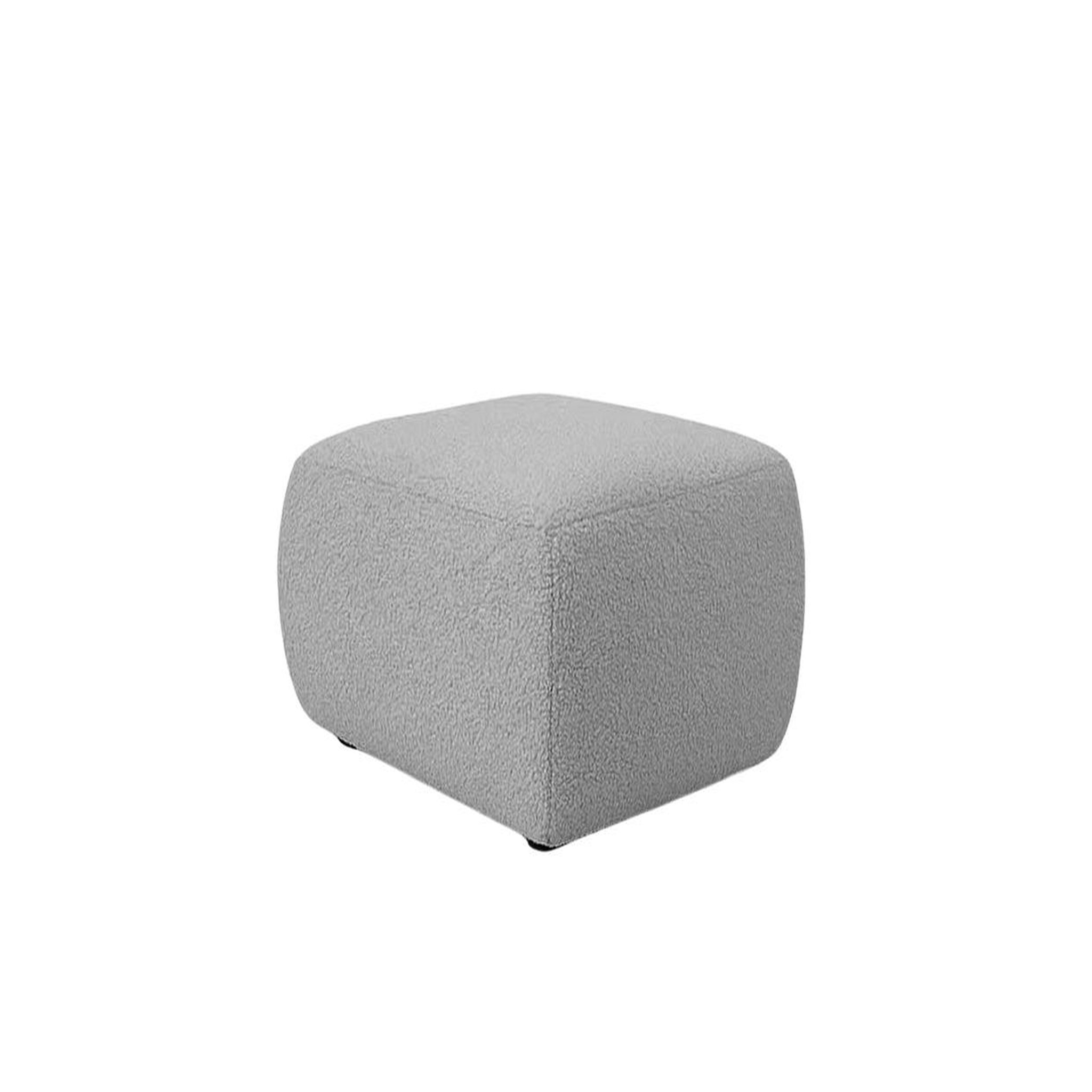 Voir la diapositive 1 : CASANOVA PARIS Ariel - pouf en tissu bouclette 80x80x40