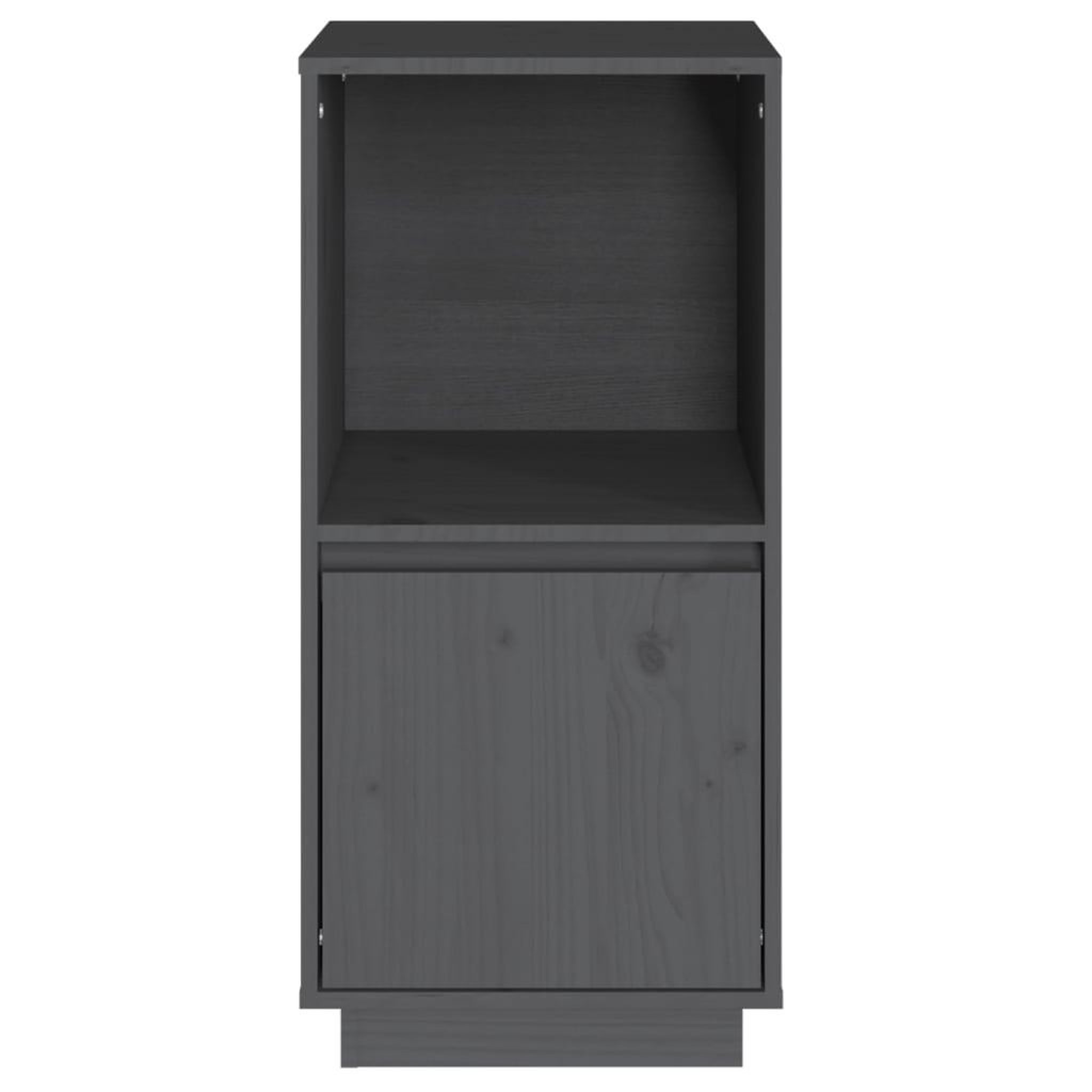Voir la diapositive 3 : VIDAXL Buffet Gris 38x35x80 cm Bois massif de pin