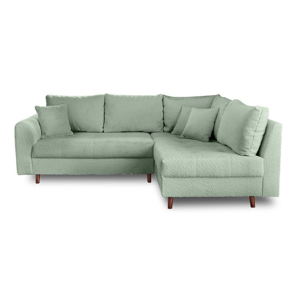 LISA DESIGN Rune - canapé d'angle droit - 4 places - en tissu bouclette