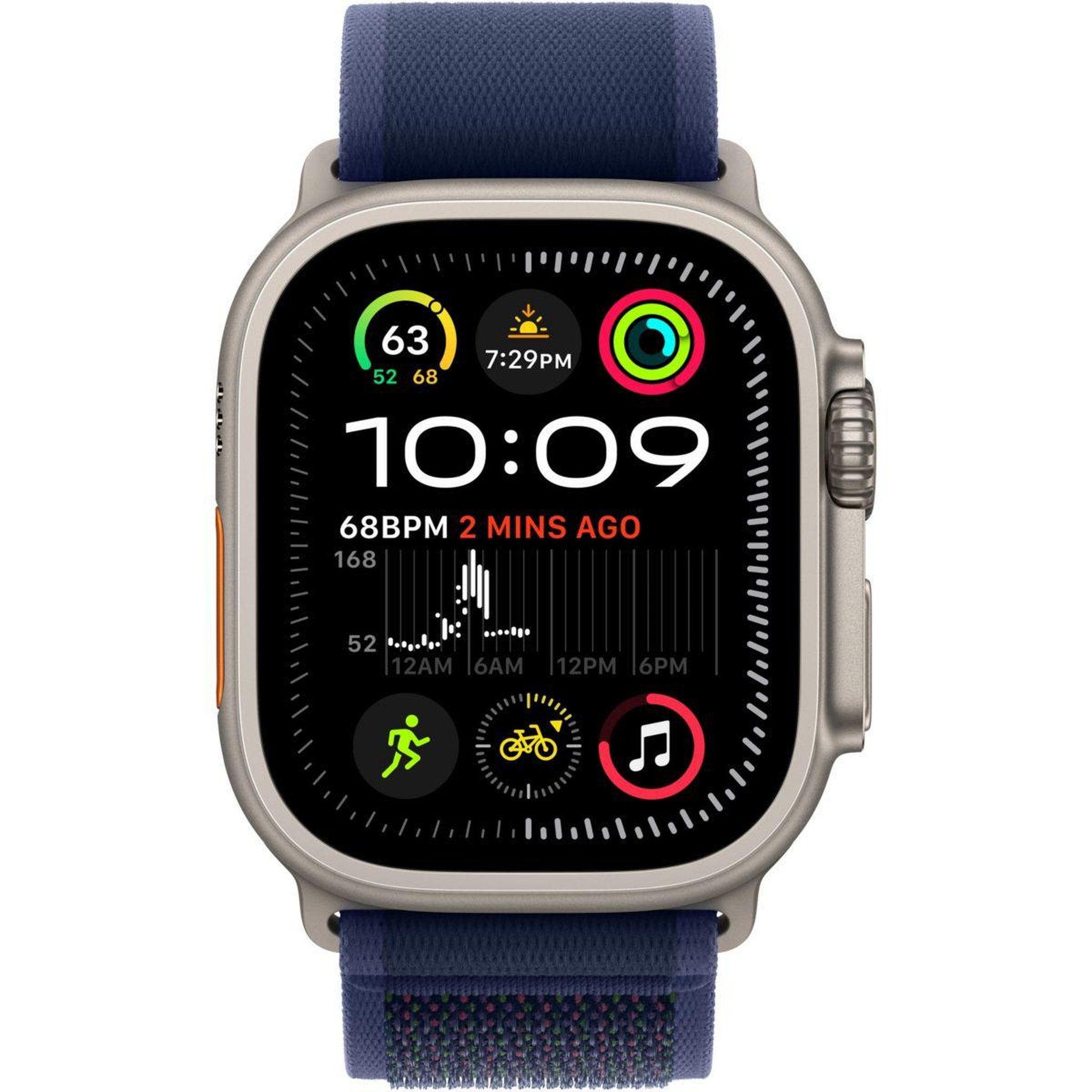 Voir la diapositive 2 : APPLE Montre connectée Ultra 2 49mm Naturel / Bleu Trail M/L Ce