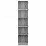 Voir la diapositive 3 : VIDAXL Bibliotheque 5 niveaux Sonoma gris 40x24x175 cm