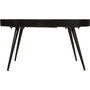 Voir la diapositive 2 : ATMOSPHERA Table basse Siwan en bois de manguier - Diamètre 70 cm - Noir et Doré
