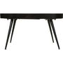 Voir la diapositive 2 : ATMOSPHERA Table basse Siwan en bois de manguier - Diamètre 70 cm - Noir et Doré
