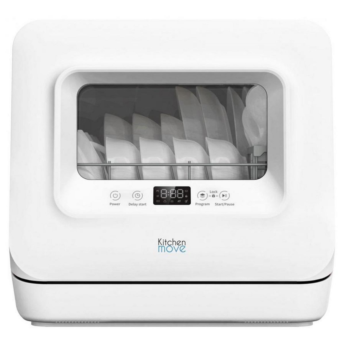 Kitchen move Lave-vaisselle compact 3 couverts avec réservoir d'eau pose-libre blanc - bat-wqp4-6204