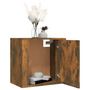 Voir la diapositive 4 : VIDAXL Table de chevet murale Chene fume 50x30x47 cm