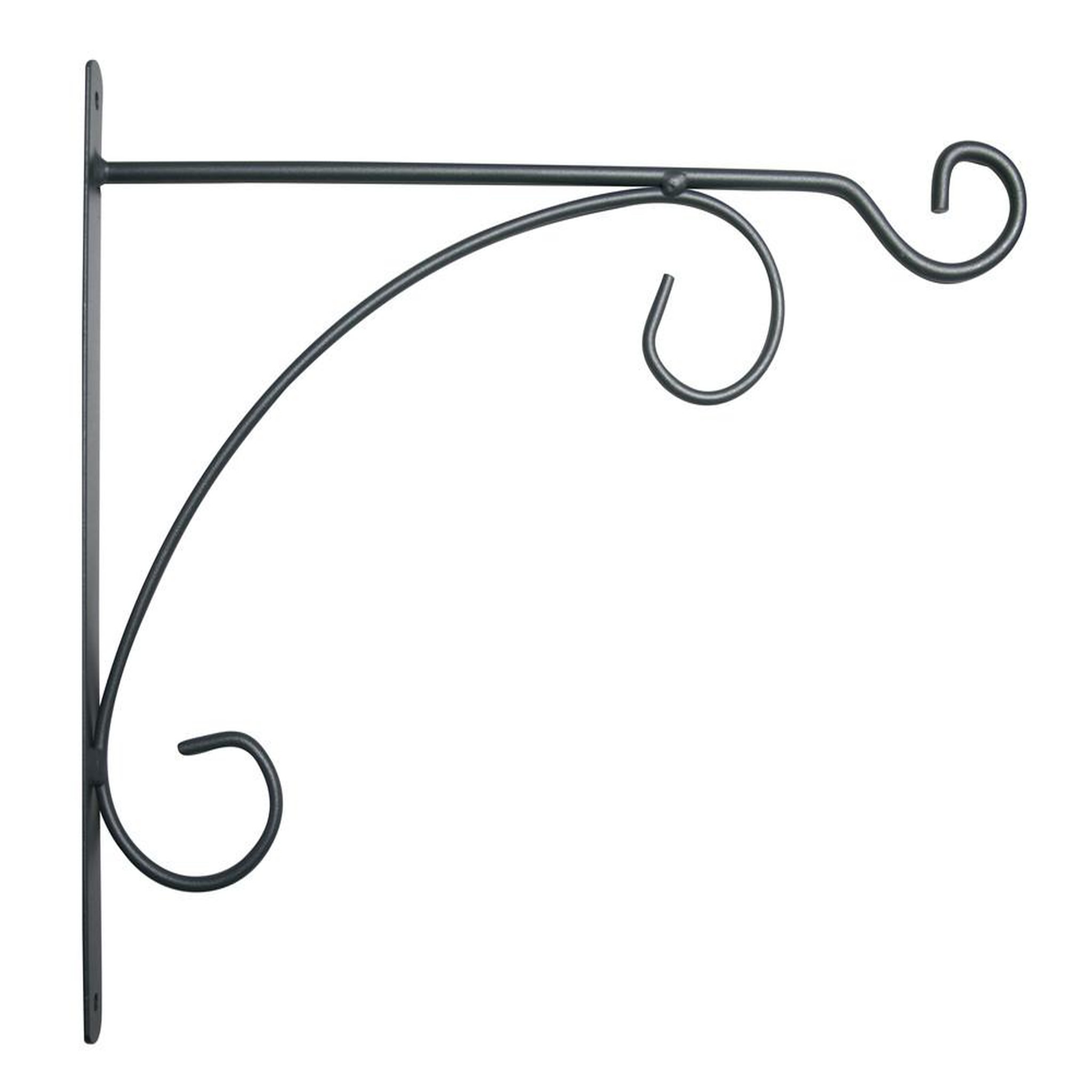 CENTRALE BRICO Potence fer rond anthracite - 40x36 cm - acier époxy