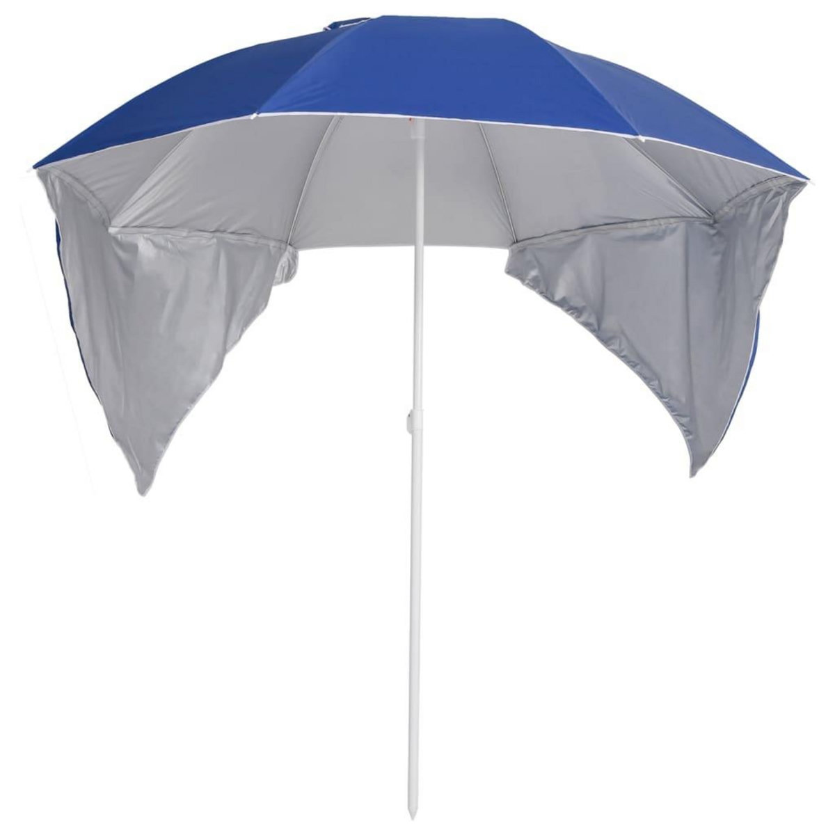 VIDAXL Parasol de plage avec parois laterales bleu 215 cm