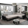 Voir la diapositive 2 : BEST MOBILIER Leslie - canapé panoramique d'angle réversible 7 places convertible avec coffre en tissu
