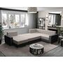 Voir la diapositive 2 : BEST MOBILIER Leslie - canapé panoramique d'angle réversible 7 places convertible avec coffre en tissu