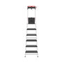 Voir la diapositive 3 : HAILO Escabeau de sécurité pliable en aluminium 6 marches larges Hailo L100