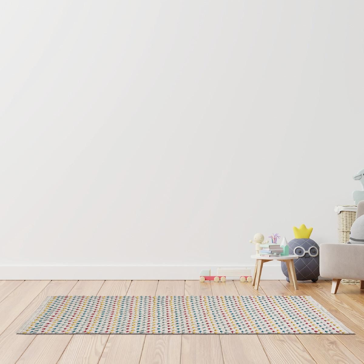 GUY LEVASSEUR Tapis de bain déco en coton chenille 60x120cm