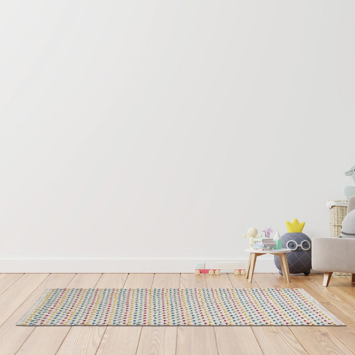 GUY LEVASSEUR Tapis de bain déco en coton chenille 60x120cm