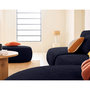 Voir la diapositive 2 : LISA DESIGN Santorini - canapé modulable d'angle droit + pouf - 5 places - en tissu texturé