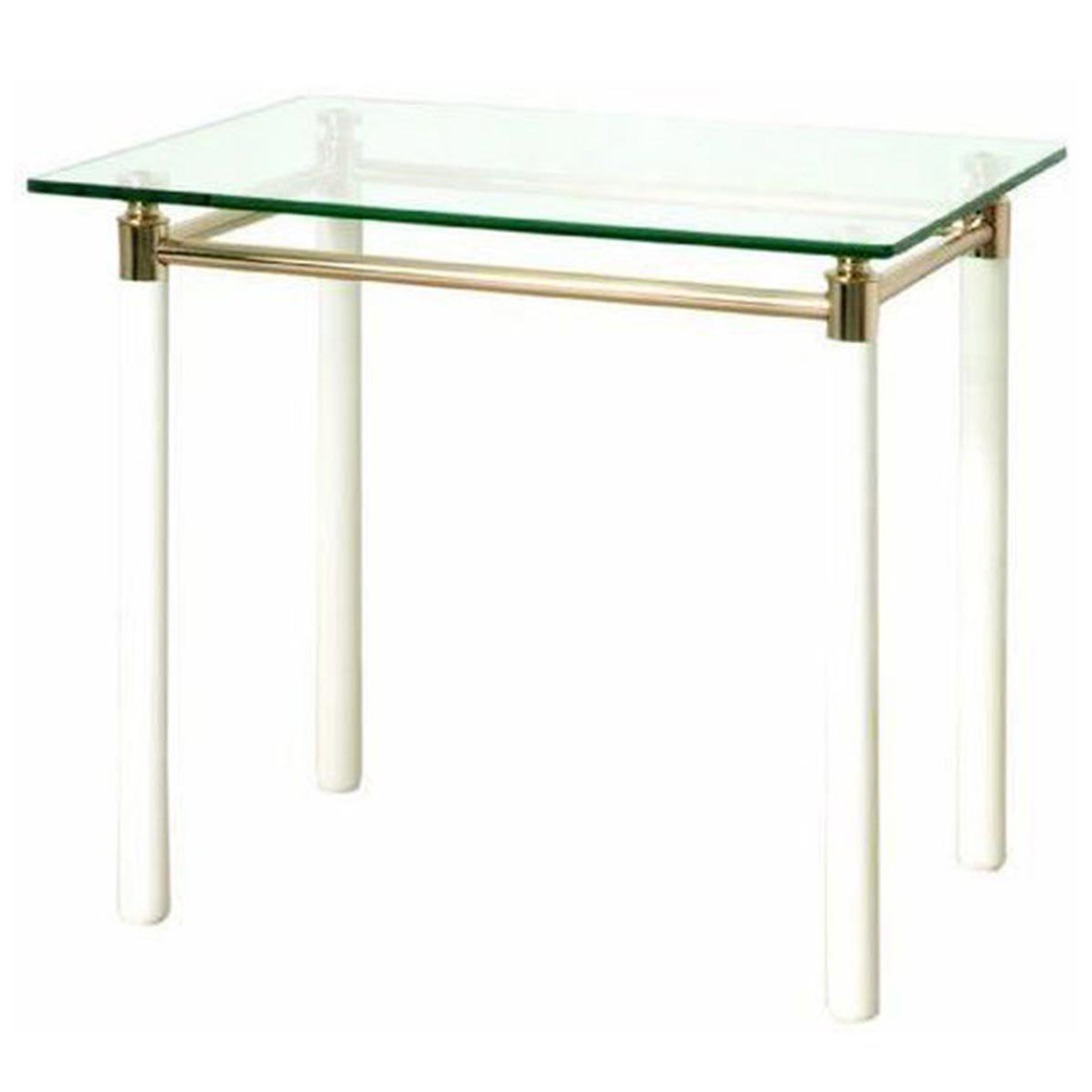 Paris Prix Table d'appoint design  ruben  60cm blanc & or