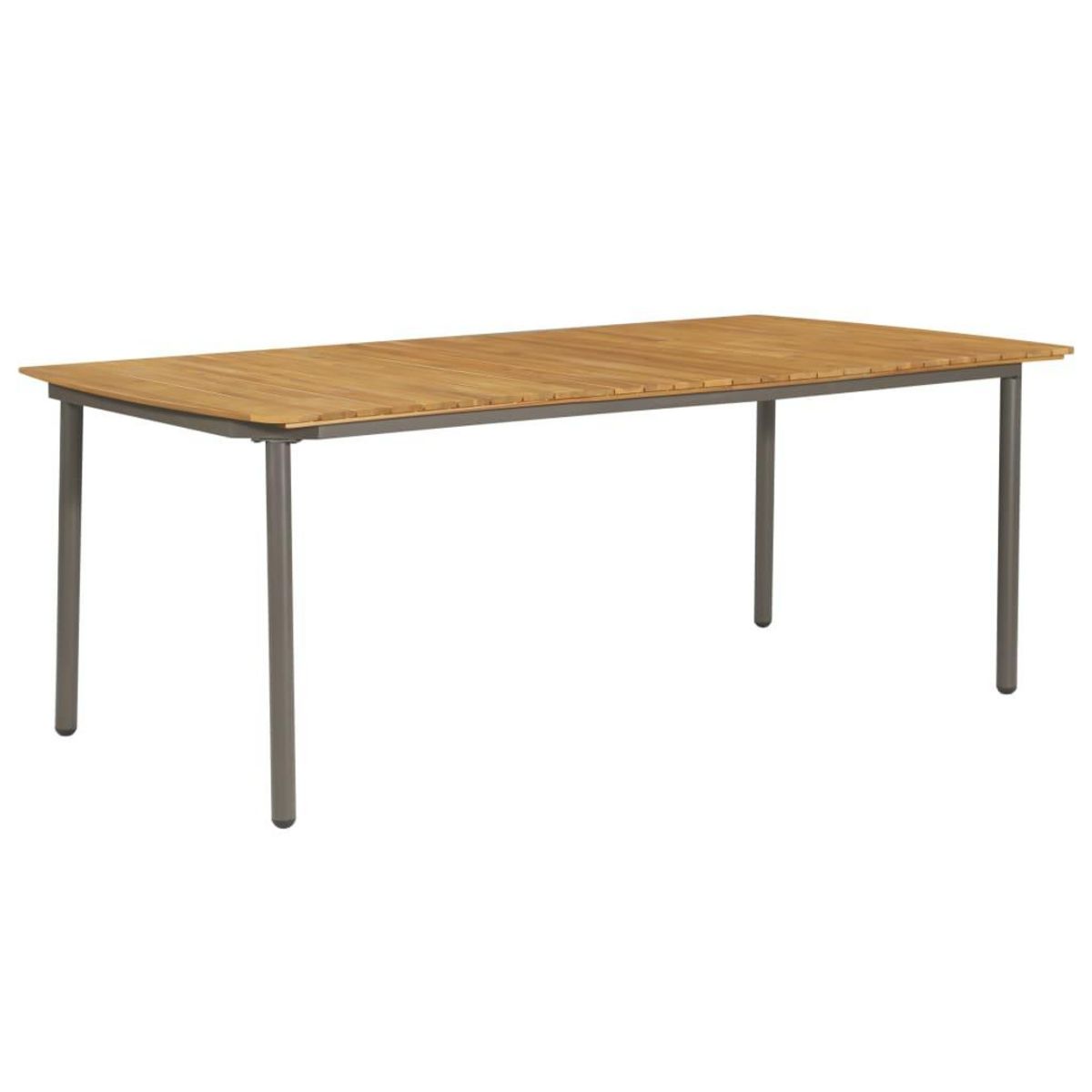 VIDAXL Table de jardin 200x100x72 cm Bois d'acacia solide et acier