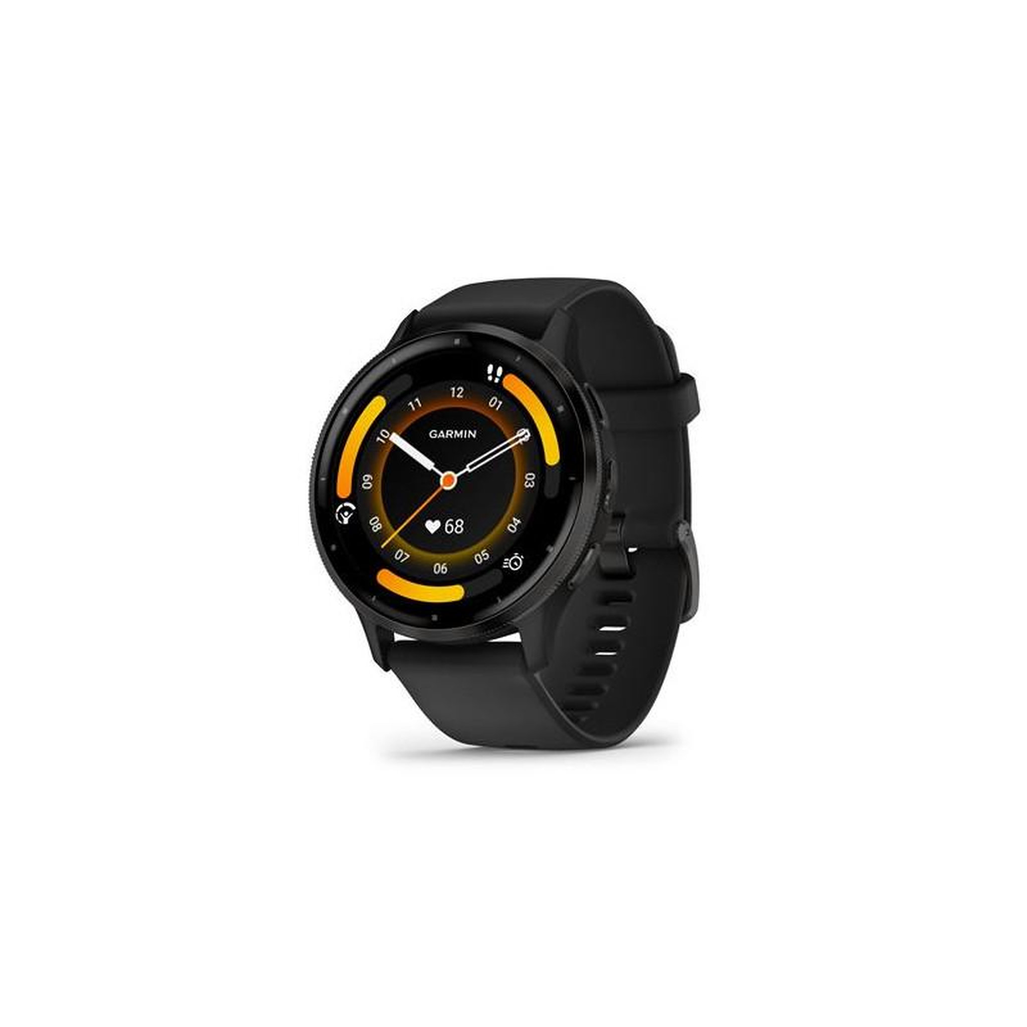 GARMIN Montre connectée Garmin Venu 3 45mm en acier Gray, boîtier noir et bracelet en silicone noir