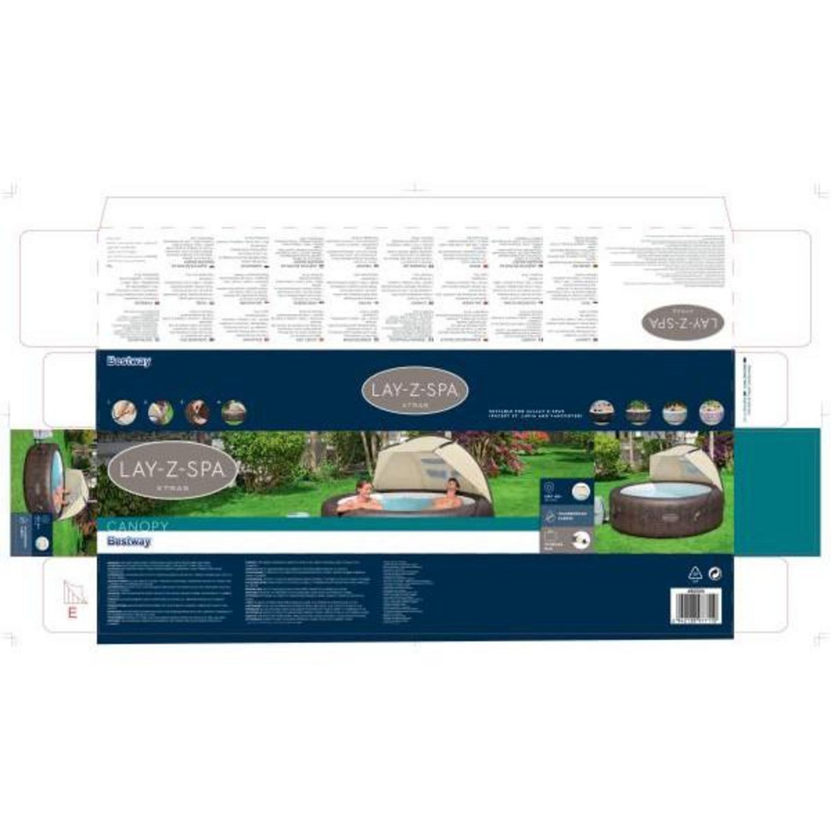 BESTWAY Auvent pour spa gonflable Lay-Z-Spa - BESTWAY - Protection anti-UV - Fenetres en maille - Stabilisation