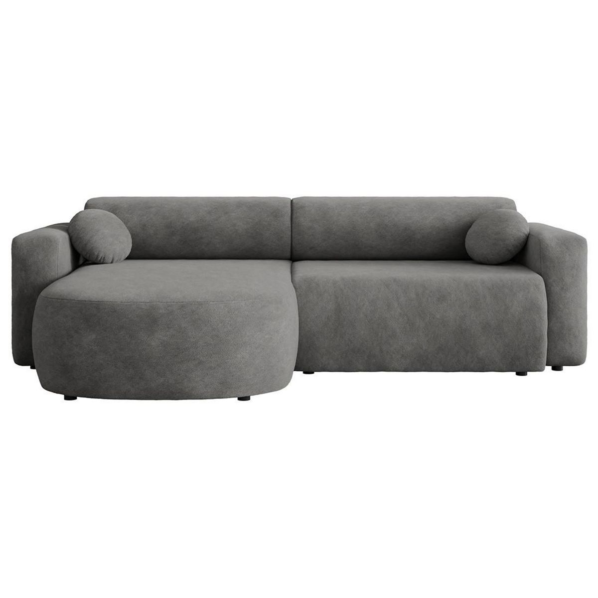 BEST MOBILIER Brunello - canapé d'angle réversible 4 places convertible avec coffre en tissu