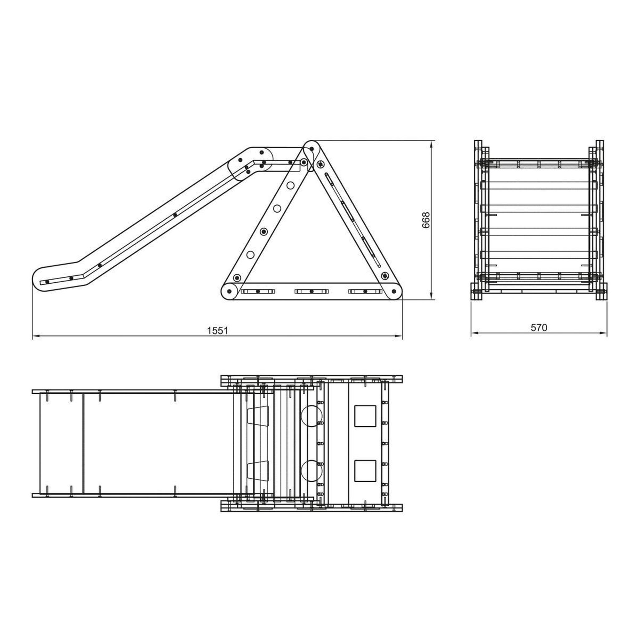 Voir la diapositive 4 : Axi House Triangle + toboggan Sammie 2-en-1 naturel