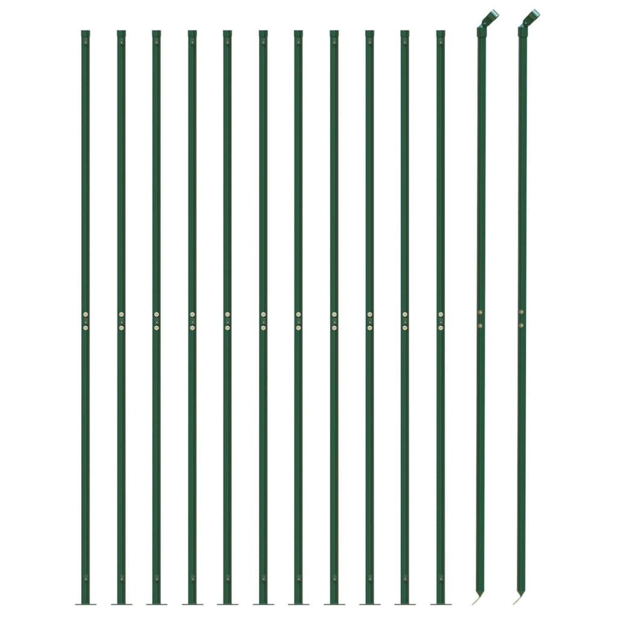 Voir la diapositive 3 : VIDAXL Cloture en treillis metallique avec bride vert 1,1x25 m