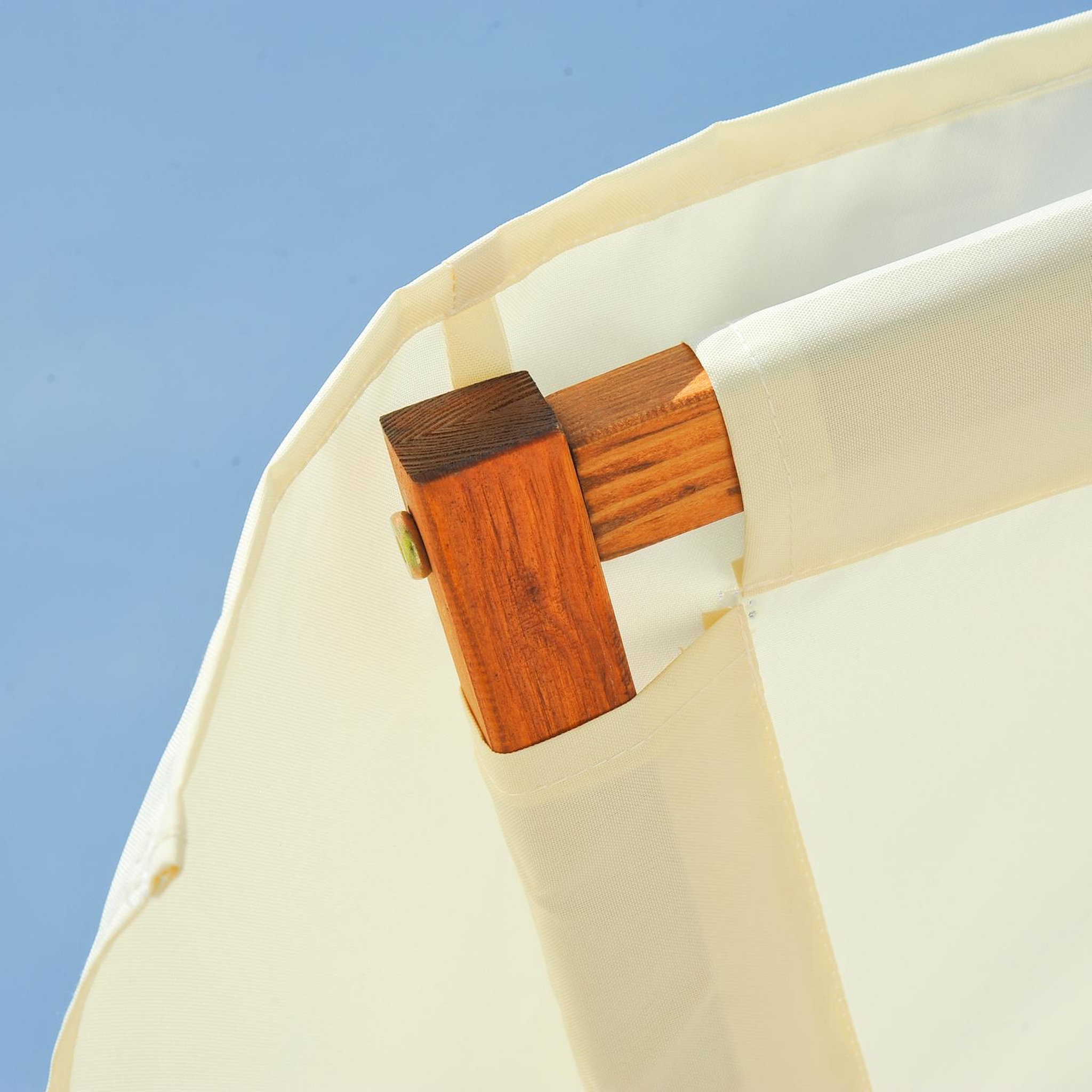 Voir la diapositive 3 : HOMCOM Hamac de jardin avec support en bois et parasol hamac sur pied 2 personnes max. charge max. 180 Kg