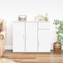 Voir la diapositive 1 : VIDAXL Buffet Blanc 91x29,5x75 cm Bois d'ingenierie