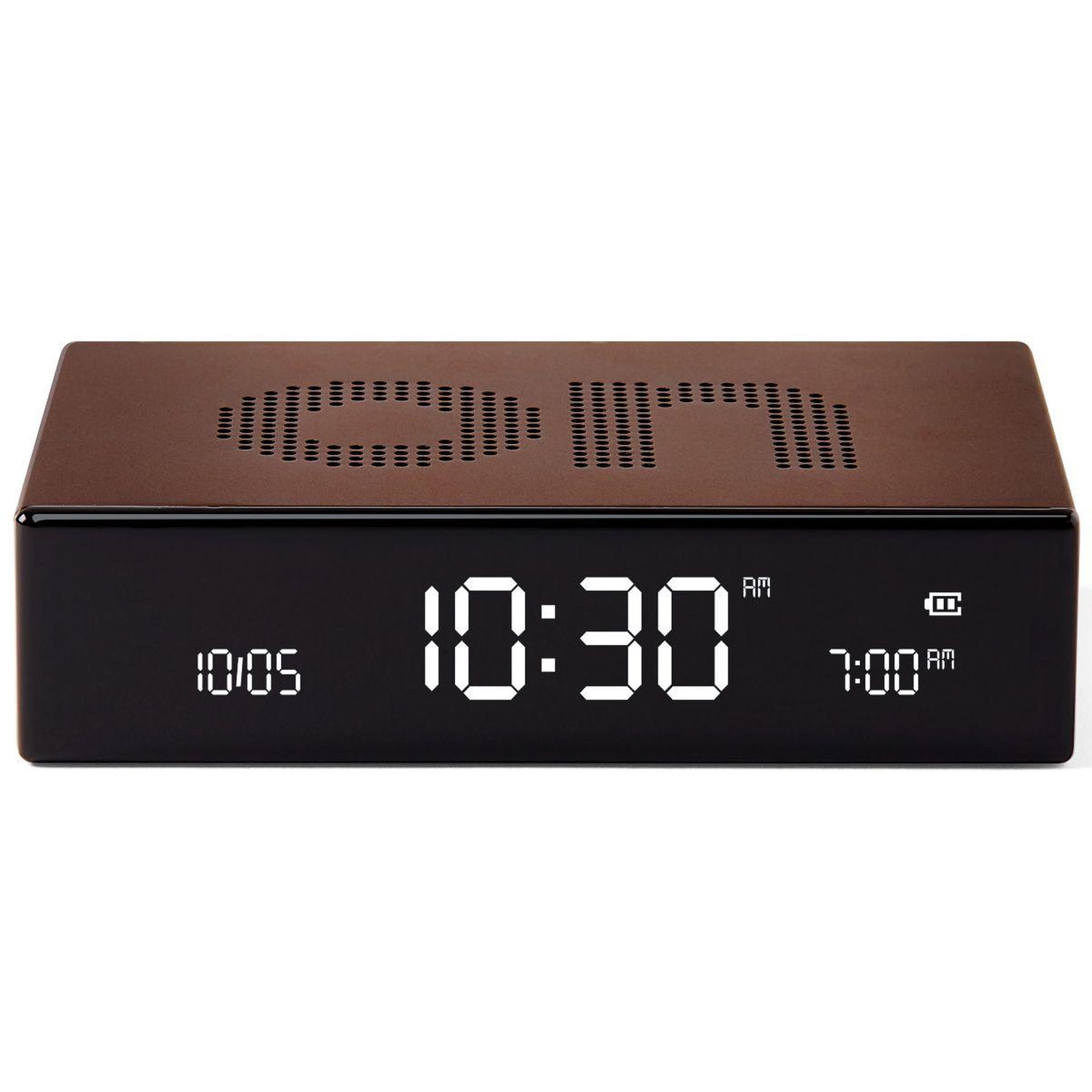 LEXON Réveil Flip Premium Rechargeable Bronze