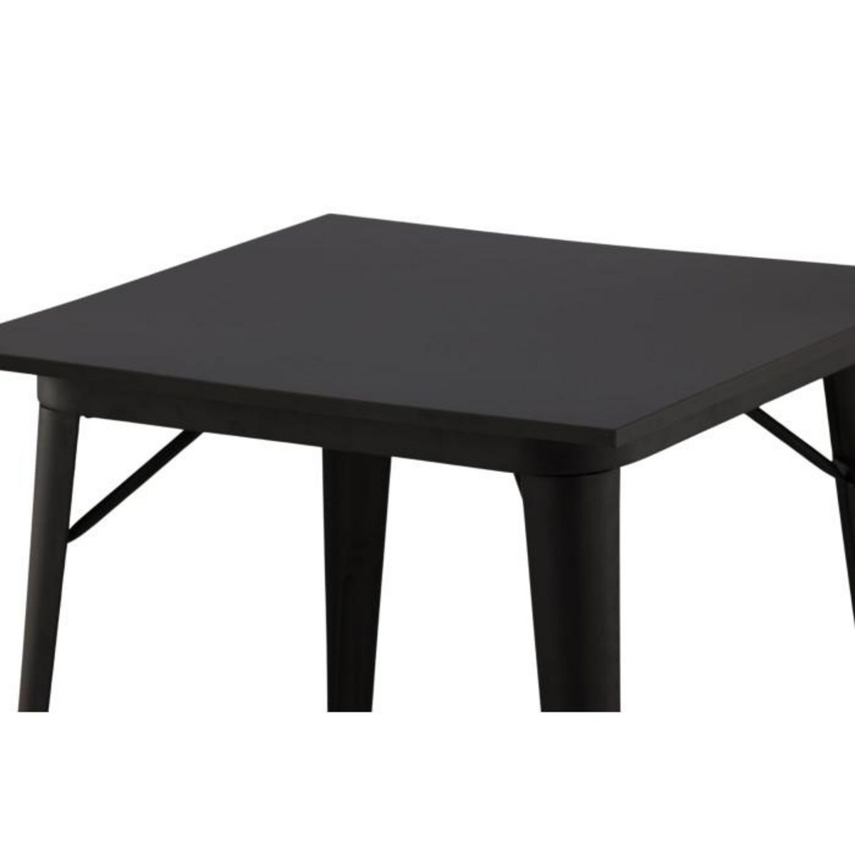 Paris Prix Table à Manger Carrée  Tempe  80cm Noir