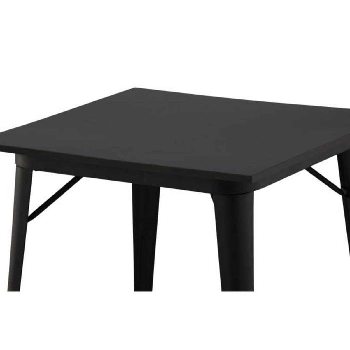 Paris Prix Table à Manger Carrée  Tempe  80cm Noir