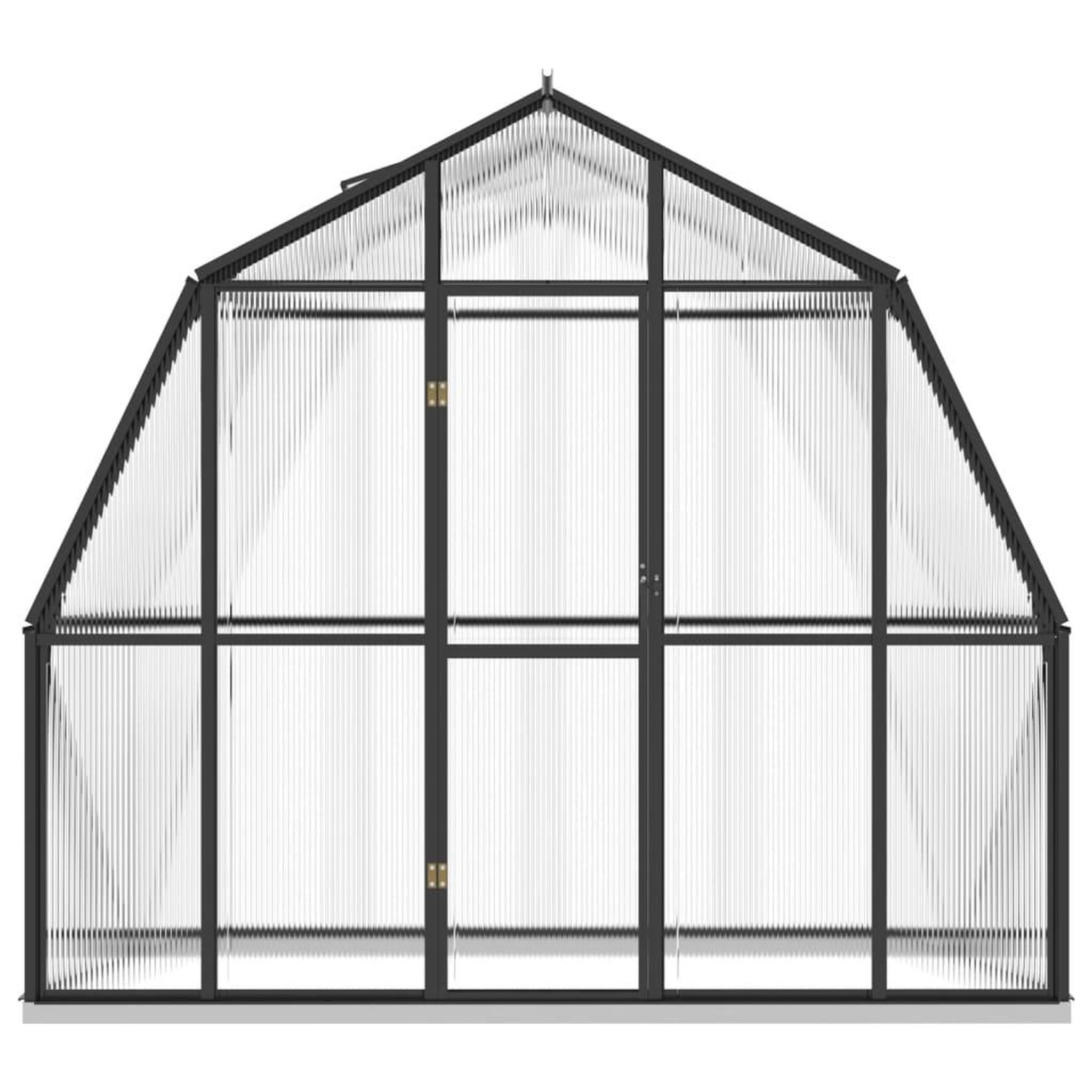 Voir la diapositive 3 : VIDAXL Serre avec cadre de base anthracite 3,3 m^2 aluminium