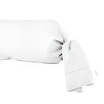 SOLEIL D'OCRE Taie de traversin en coton 45x185 cm PERCALE, par Soleil d'ocre. Coloris disponibles : Gris, Beige, Blanc