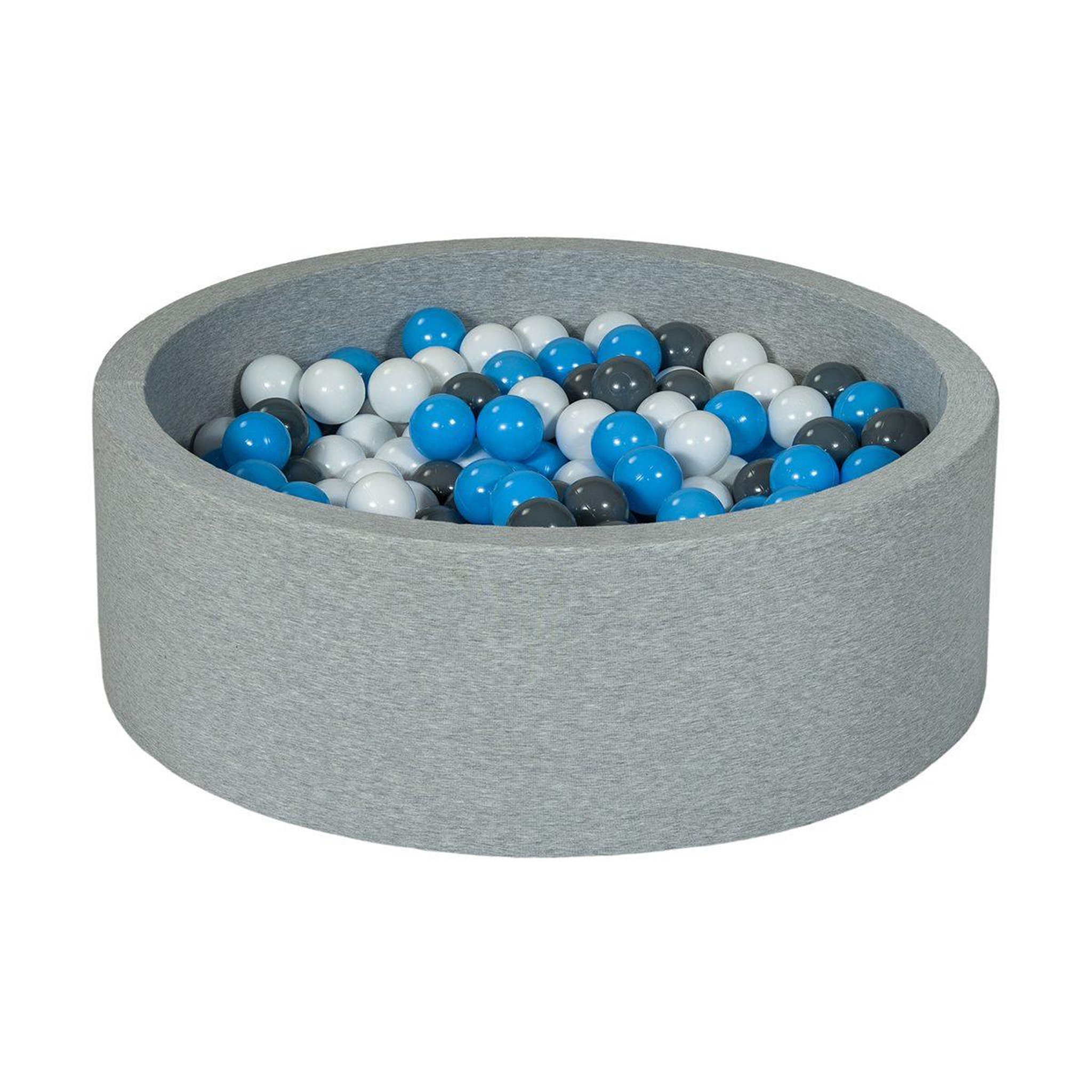 VELINDA Piscine à balles aire de jeu + 300 balles blanc, gris, bleu clair
