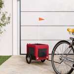 VIDAXL Remorque de velo pour animaux de compagnie rouge et noir