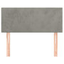 Voir la diapositive 3 : VIDAXL Tete de lit Gris clair 90x5x78/88 cm Velours