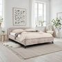 Voir la diapositive 2 : IDIMEX Lit double LEVERDA 140 x 190 cm, revêtement en tissu