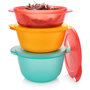 Voir la diapositive 1 : TUPPERWARE Boîte alimentaire Crystalwave ronds 1l   1.5l   2l
