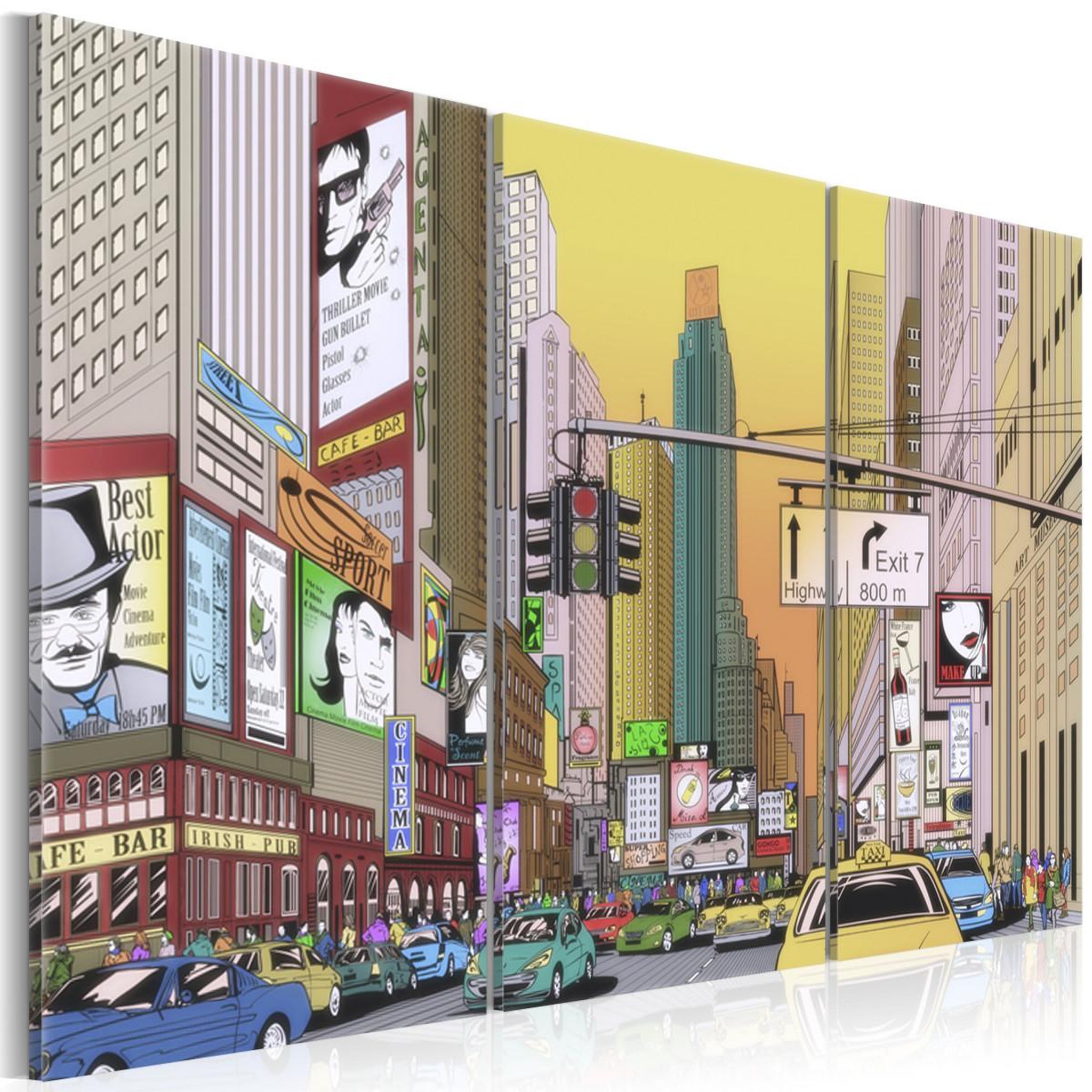Voir la diapositive 1 : Paris Prix Tableau Imprimé  Cartoon City