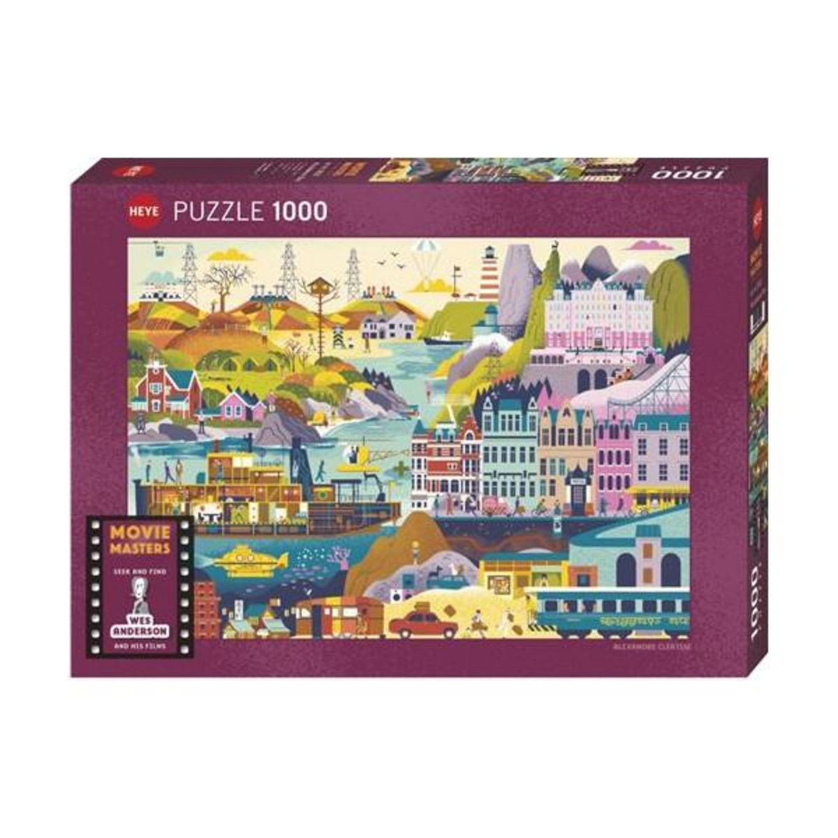 Heye Puzzle 1000 pièces Heye Clérisse Wes Anderson Films