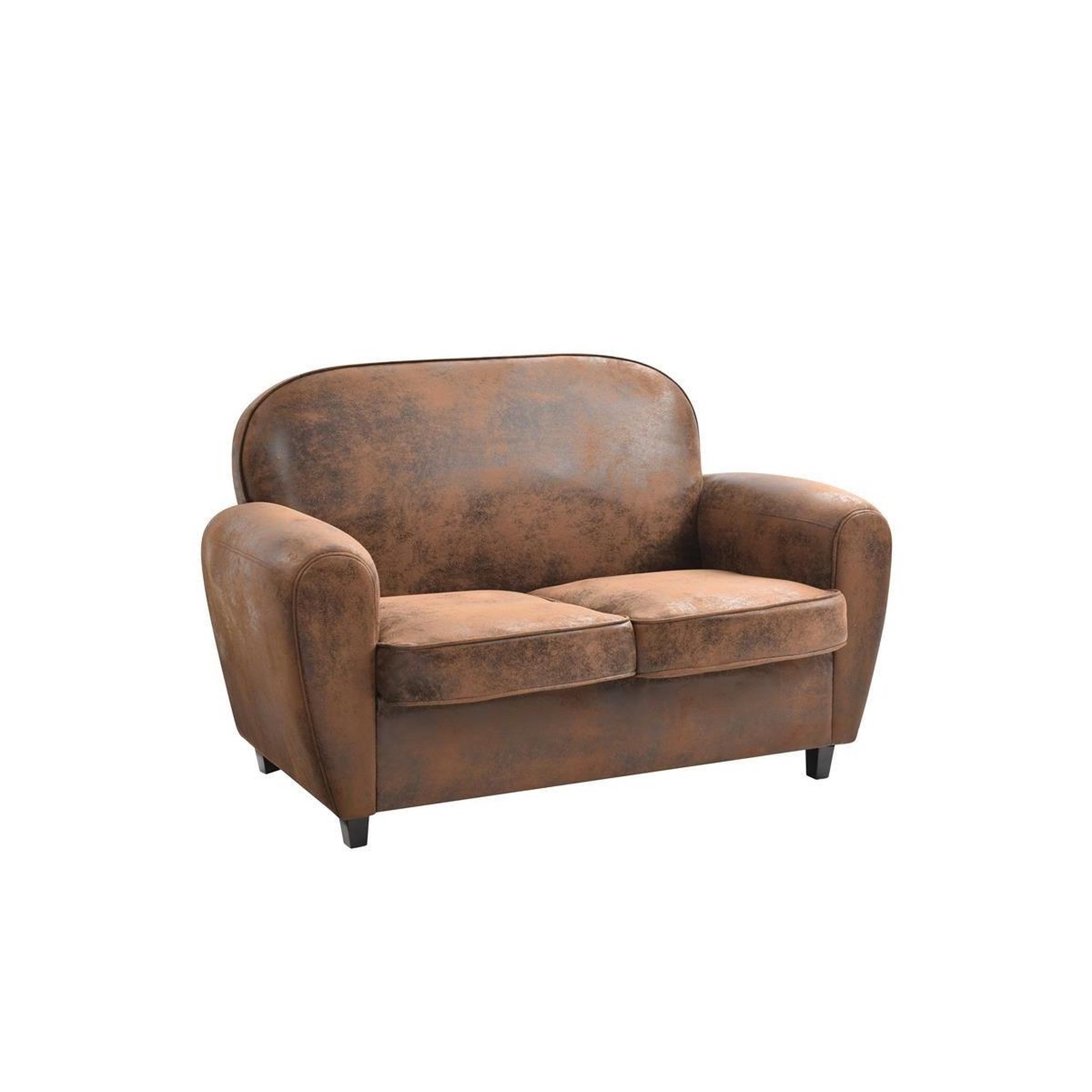The Home Deco Factory Canapé club vintage  confortable  139cm marron